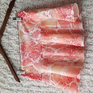 Victoria's secret orange and red snake print skirt swim material medium